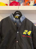 Vintage 90s Jeff Gordon Winston Cup NASCAR Jeff Hamilton Design Reversible Leather Racing Chase Authentics Jacket Sz S/M