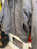 Vintage The Men’s Store at Sears Gray Bomber Puffer Jacket with Hood Sz L