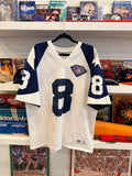 Vintage Troy Aikman Dallas Cowboys 75th Anniversary Logo Athletic Jersey Sz L Made in USA