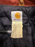 Vintage Carhartt Quilted Lining Duck Traditional Coat Jacket with Corduroy Collar Sz M Made in USA