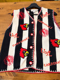 University of Louisville Cardinals Embroidered Sweater Vest Sz M