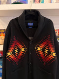 Pendleton Aztec Style Lambswool Shawl Cardigan Sz L