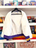 Vintage Magic Johnson Los Angeles Lakers NBA Chalk Line Jacket Sz M Made in USA