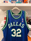 Vintage Jamal Washburn Dallas Mavericks NBA Champion Jersey Sz 44/L Made in USA