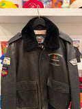 Harley-Davidson Military Style Leather Bomber Jacket Sz M