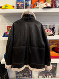 Vintage Cabela’s Brown Shearling Sheepskin Leather Bomber Aviator Jacket Sz L