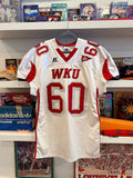 Hazelett # 60 WKU Hilltoppers Western Kentucky University Russell Athletic Football Jersey Sz XL