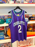 Vintage Larry Johnson #2 Charlotte Hornets Champion Jersey Sz M