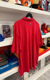 Vintage Nike Tiger Woods Yin Yang Swoosh Red 1/4 Zip Polo Shirt Sz XL