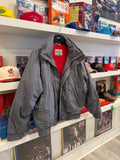 Vintage The Men’s Store at Sears Gray Bomber Puffer Jacket with Hood Sz L