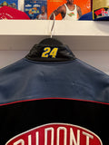 Vintage 90s Jeff Gordon Winston Cup NASCAR Jeff Hamilton Design Reversible Leather Racing Chase Authentics Jacket Sz S/M