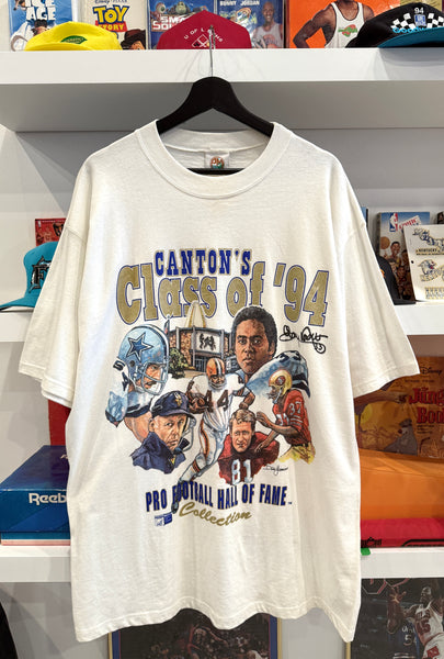 Canton's Class of '94 Pro Football Hall of Fame Collection Dallas Cowboys Tony Dorsett #33 Autograph T-Shirt Sz L Made in USA