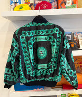Vintage Chanel Bomber Satin Jacket Sz L