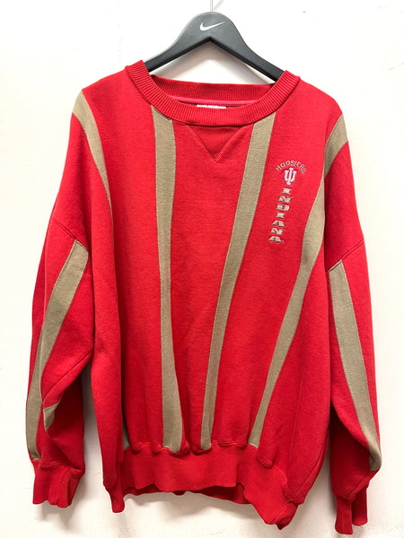 Vintage IU Indiana University Hoosiers Embroidered Sweatshirt Sz XXL