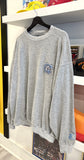 North Carolina Tar Heels Reversed Out Embroidered Gray Starter Sweatshirt Sz XL