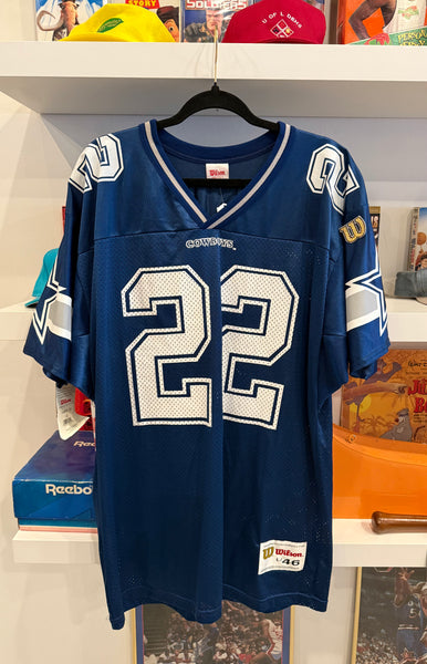 NWT Vintage Emmitt Smith #22 Dallas Cowboys Jersey Sz L Made in USA