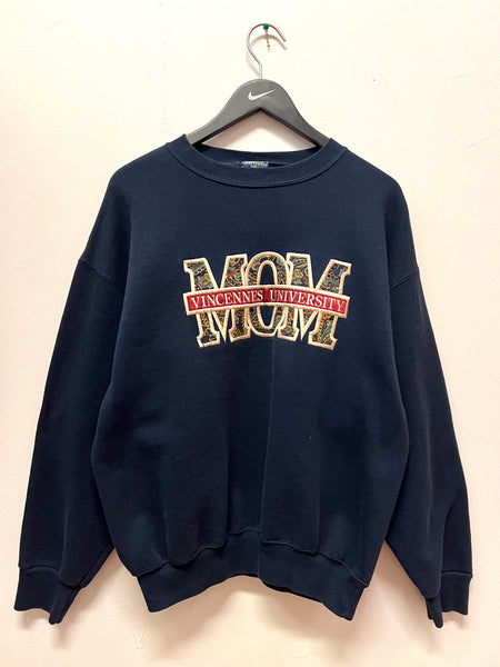Vintage Vincennes University Mom Paisley Embroidered Sweatshirt Sz L