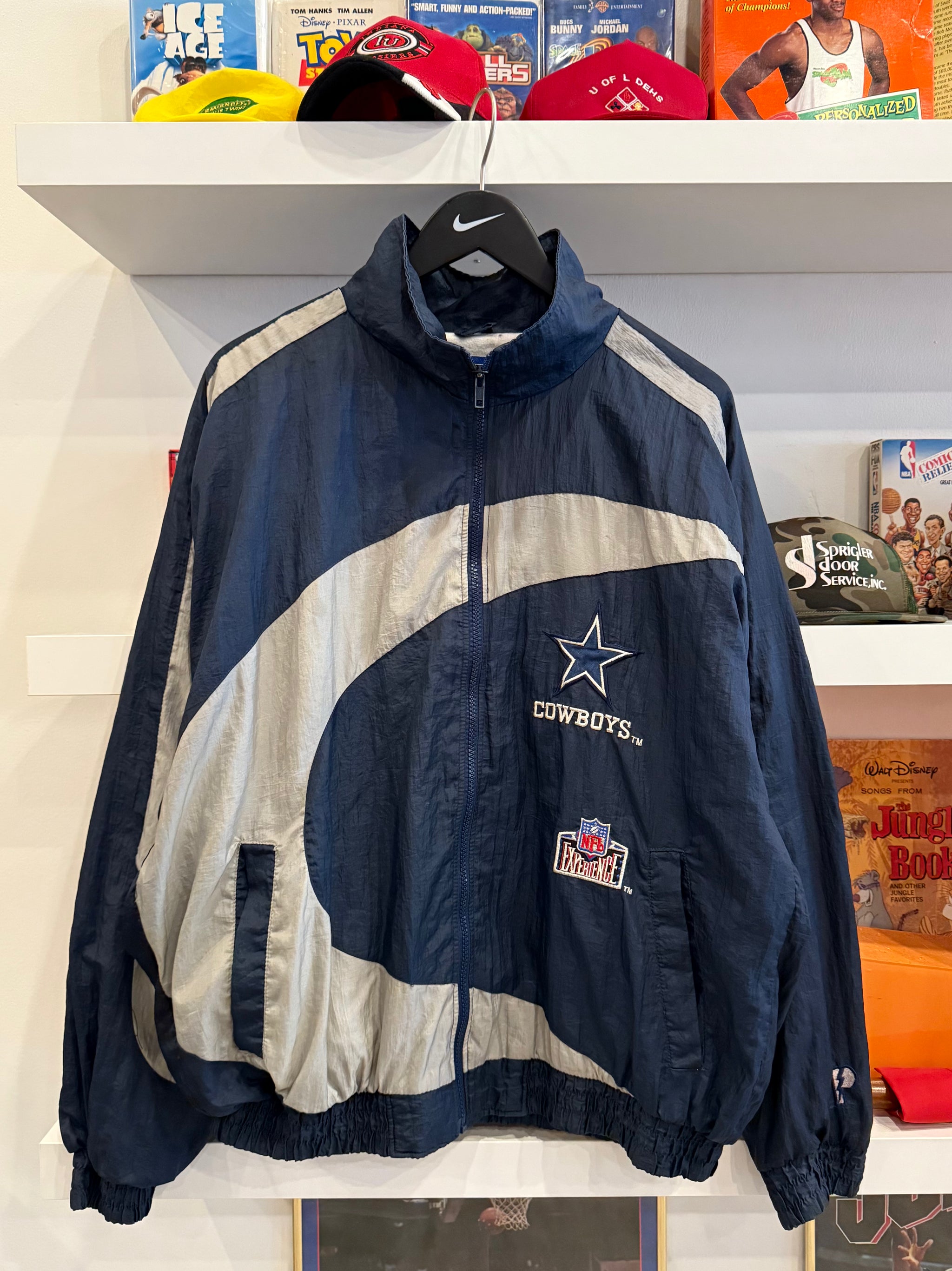 Dallas Cowboys NFL Pro Player Windbreaker Jacket Sz L – 812