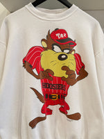Vintage 1994 Indiana Hoosiers Taz Looney Tunes Sweatshirt Sz XL Tultex Made in USA
