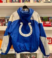 Indianapolis Colts NFL Starter 1/2 Zip Puffer Jacket with Hood Sz M