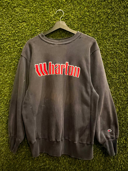 Vintage Wharton Champion Reverse Weave Sweatshirt Sz L