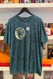 Vintage Earth Moon Stars Bleach Dyed T-Shirt Sz XL
