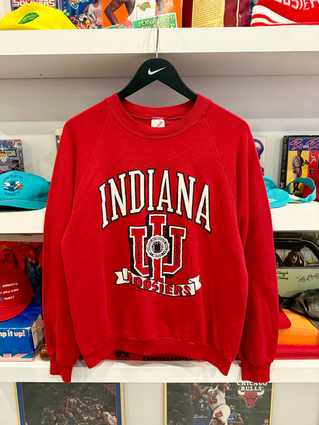Vintage IU Indiana University Hoosiers Emblem Sweatshirt Sz M Made in USA