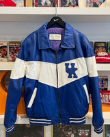 Vintage UK Wildcats Yudofsky Louisville Bomber Leather Jacket Sz XL