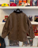 Vintage Carhartt Chestnut Brown Quilted Sandstone Duck Canvas Chore Jacket Coat Sz  XL