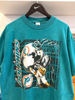 Vintage 1996 Miami Dolphins NFL Helmet T-Shirt Sz XL