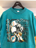 Vintage 1996 Miami Dolphins NFL Helmet T-Shirt Sz XL