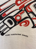 Vintage 1986 Eagle Fish Northwest Earth Tribal Art Sweatshirt Sz L Made in USA