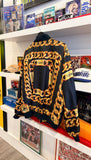 Vintage Gold Chain Scarf Print Chanel Style Bomber Jacket Sz XL