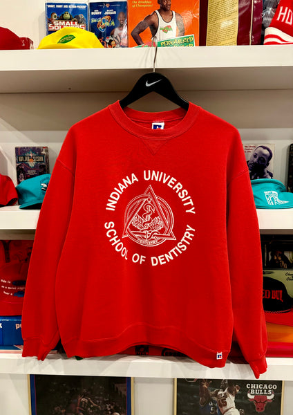 Vintage Indiana University School of Dentistry Russell Athletic Sweatshirt Sz L Made in USA