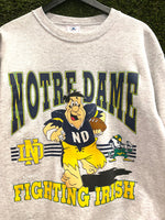 1993 Vintage Fred Flinstone University of Notre Dame Football Sweatshirt Sz XL