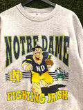 1993 Vintage Fred Flinstone University of Notre Dame Football Sweatshirt Sz XL