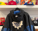 NHL Toronto Maple Leaf Starter 1/2 Zip Pullover Puffer Jacket Sz L