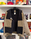 Vintage Carhartt Mushroom Duck Canvas Quilted Lined Jacket with Hood Sz XL