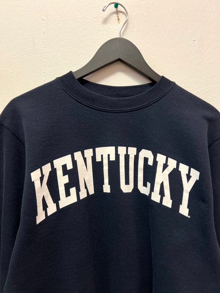 UK University of Kentucky Navy Blue Champion Sweatshirt Sz S 812 Vintage
