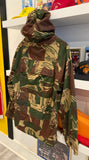 Camo Pullover Hooded Anorak Jacket Sz L