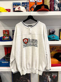 Vintage University of Illinois Fighting Illinois Button Embroidered Sweatshirt Sz XL Made in USA