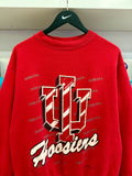 Vintage IU Indiana University Candy Cane Stripes Sweatshirt Sz M Made in USA