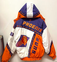 Vintage Phoenix Suns Puffer Jacket Front & Back Graphics Sz L