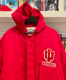 Vintage IU Indiana Hoosiers Puffer Jacket with Hood Sz XL