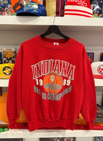 Vintage 1989 IU Indiana Hoosiers Big 10 Champions Sweatshirt Sz M Made in USA