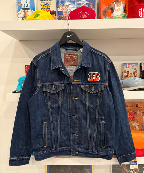Cincinnati Bengals Levi Strauss Jeans Jacket Sz L
