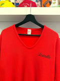 Vintage Louisville Cardinals V Neck Sweater Sz L Made in USA