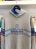 Harley- Davidson Gray with Blue Lines Hoodie Sz M