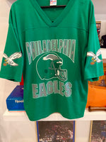 Vintage Philadelphia Eagles NFL Garan Jersey T-Shirt Sz L Made in USA