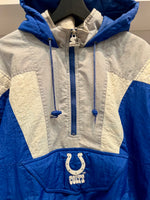 Indianapolis Colts NFL Starter 1/2 Zip Puffer Jacket with Hood Sz M